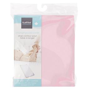 img 1 attached to 👶 Kushies Changing Pad Cover for 1-inch Pad, 100% Cotton, Breathability, Made in Canada, Pink