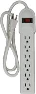 ⚡ uninex ps09s heavy duty power strip with 6 ac outlets, surge protector, ul listed, 14/3 awg, 3 feet length, 1-pack logo