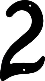 img 3 attached to 🔢 Hillman 841620 4-Inch Nail-On Black Die Cast Aluminum House Number #2