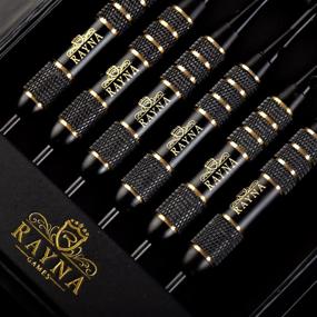 img 2 attached to 🎯 Premium Steel Tip Darts Set with Gift Accessories Case - Adjustable Length & Exceptional Quality - 6 Brass Barrels 20g, 12 Aluminum Shafts, 12 Flights, Dart Sharpener Included