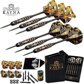 img 4 attached to 🎯 Premium Steel Tip Darts Set with Gift Accessories Case - Adjustable Length & Exceptional Quality - 6 Brass Barrels 20g, 12 Aluminum Shafts, 12 Flights, Dart Sharpener Included