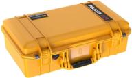 pelican air 1525 case no foam (2020 edition with push button latches) - yellow logo