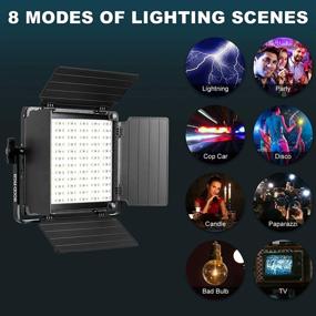 img 3 attached to RGB LED Video Light Kit - GVM 800D with APP Control for Better Photography Lighting. 1 Pack with 8 Scene Lights, 3200-5600K CRI 97 LED Panel Light for YouTube Studio, Video Shoots, and Portraits