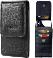 genuine leather holster magnetic compatible cell phones & accessories logo