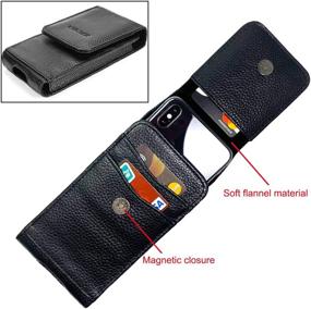 img 2 attached to Genuine Leather Holster Magnetic Compatible Cell Phones & Accessories