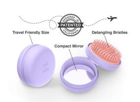 img 3 attached to 🌿 Lavender Peach-Rose Milk+Sass Travel Size Hairbrush: Compact and Convenient Styling on-the-go!