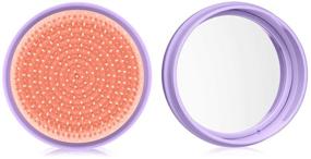 img 1 attached to 🌿 Lavender Peach-Rose Milk+Sass Travel Size Hairbrush: Compact and Convenient Styling on-the-go!