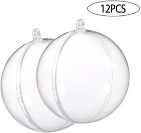 img 3 attached to 12-Pack Clear Fillable Plastic Christmas Ball Ornaments with Various Accessories for DIY Crafts, Tree Decorations, Wedding Parties, and Home Décor