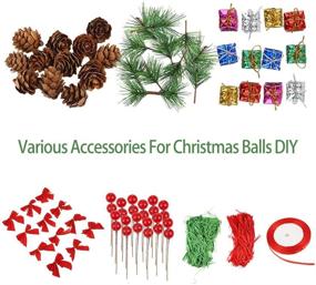 img 2 attached to 12-Pack Clear Fillable Plastic Christmas Ball Ornaments with Various Accessories for DIY Crafts, Tree Decorations, Wedding Parties, and Home Décor