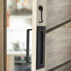 img 2 attached to 🚪 Enhance Your Space with JHOUSELIFESTYLE Barn Door Handle in Stylish Black Finish