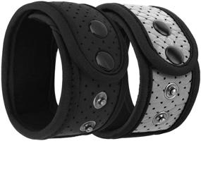 img 4 attached to 🌑 MoKo Непромокаемый Бинт на Лодыжку: Регулируемый Браслет Для Отслеживания Фитнеса Fitbit [2-Pack] с Сетчатым Карманом - Черный + Серый