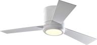 🌀 monte carlo clarity ii 42" hugger fan with remote control - led light - matte white finish логотип