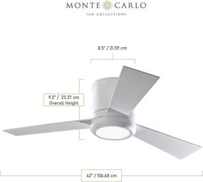 img 3 attached to 🌀 Monte Carlo Clarity II 42" Hugger Fan with Remote Control - LED Light - Matte White Finish