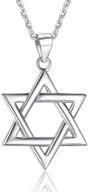 stainless steel/18k gold plated star of david necklace with chain - 22 inch jewish jewelry for men and women, megan star pendant israel necklaces logo