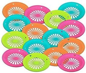 img 4 attached to Pack of 12 Durable 10.5-inch Reusable Plastic Plate Holders in Vibrant Colors