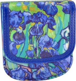 img 4 attached to 🚖 Taxi Wallet – Vegan Material, Van Gogh Irises Design – A Minimalist, Slim, Front Pocket, Foldable Wallet for Holding Cards, Coins, Bills, ID – Ideal for Both Men and Women
