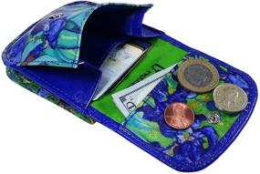img 3 attached to 🚖 Taxi Wallet – Vegan Material, Van Gogh Irises Design – A Minimalist, Slim, Front Pocket, Foldable Wallet for Holding Cards, Coins, Bills, ID – Ideal for Both Men and Women