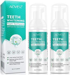 img 4 attached to 2Pcs Citrus Baking Soda Toothpaste Whitening Foam for Deep Cleaning 🦷 Gums, Stain Removal, and Easy Toothpaste Replacement - Natural Mouth Wash Water Included!