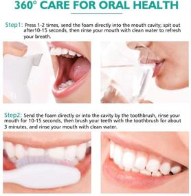 img 1 attached to 2Pcs Citrus Baking Soda Toothpaste Whitening Foam for Deep Cleaning 🦷 Gums, Stain Removal, and Easy Toothpaste Replacement - Natural Mouth Wash Water Included!