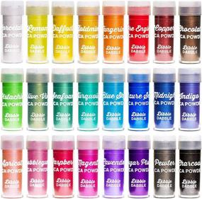 img 4 attached to Dibble Dabble Mica Powder - 24 Color Shake Jars, 240g Set - Cosmetic Grade Mica 🎨 Pigment Powder for Soap Making, Epoxy Resin, Lip Gloss, Nails, Bath Bombs, Slime - 10g each jar