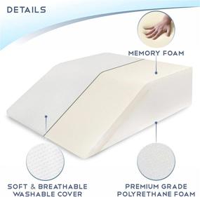 img 1 attached to Leg Elevation Pillow Memory Foam Bedding