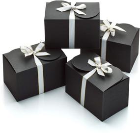 img 4 attached to 🎁 Hayley Cherie 20-Pack Black Kraft Treat Boxes: Elegant and Durable Gift Boxes for All Occasions