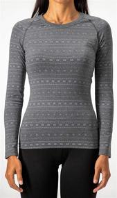img 1 attached to 👚 DEVOPS Women's 2 Pack Thermal Compression Baselayer Tops, Long Sleeve Shirts for Enhanced Warmth
