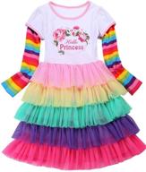 🦄 magical unicorn rainbow birthday party outfit for toddler girls: adorable dress for the perfect celebration! logo