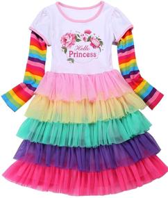 img 4 attached to 🦄 Magical Unicorn Rainbow Birthday Party Outfit for Toddler Girls: Adorable Dress for the Perfect Celebration!