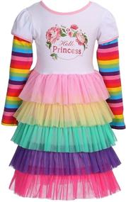 img 1 attached to 🦄 Magical Unicorn Rainbow Birthday Party Outfit for Toddler Girls: Adorable Dress for the Perfect Celebration!