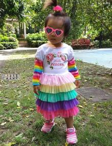 img 3 attached to 🦄 Magical Unicorn Rainbow Birthday Party Outfit for Toddler Girls: Adorable Dress for the Perfect Celebration!