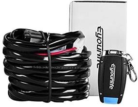 img 1 attached to 🔌 Eyourlife Wiring Harness: Heavy Duty 300W 9ft Led Light Bar Wireless Harness Kit with Remote Control ON/OFF Strobe Switch - Universal Fit for Driving Fog Light Work Light (1 LEAD)