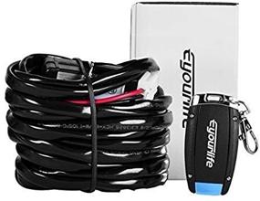 img 3 attached to 🔌 Eyourlife Wiring Harness: Heavy Duty 300W 9ft Led Light Bar Wireless Harness Kit with Remote Control ON/OFF Strobe Switch - Universal Fit for Driving Fog Light Work Light (1 LEAD)