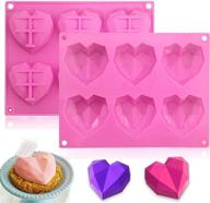 🧁 versatile 6-cavity heart silicone mold for perfect cake, hot chocolate bomb, jelly, pudding, mousse, soap making (pink, 1pcs) logo