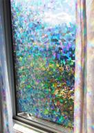 🌈 holographic prismatic rainbow window film: transform your home with rainbow light - crystal pattern design - 24" x 36" panel logo