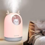 amusednd portable usb cool mist humidifier: 300ml mini bedroom humidifier with led light, ideal for kids, offices, bedrooms, dorms logo