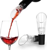 aibrisk wine aerator pourer 2-pack: 🍷 enhance your wine's taste with premium decanter spout logo