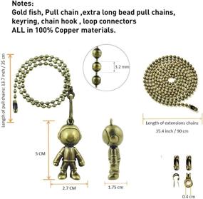 img 1 attached to 🚀 Enhancing Décor with Wayilea Fan Pull Chain Decorative, 2 Pack Bronze Spaceman Robot Charm Pendant - Perfect for Ceiling Light Fixture, Wall Lamp Decorations, and Kids Gifts