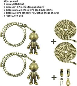 img 3 attached to 🚀 Enhancing Décor with Wayilea Fan Pull Chain Decorative, 2 Pack Bronze Spaceman Robot Charm Pendant - Perfect for Ceiling Light Fixture, Wall Lamp Decorations, and Kids Gifts