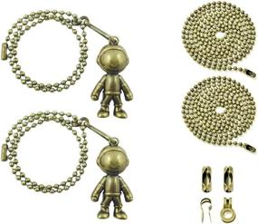 img 4 attached to 🚀 Enhancing Décor with Wayilea Fan Pull Chain Decorative, 2 Pack Bronze Spaceman Robot Charm Pendant - Perfect for Ceiling Light Fixture, Wall Lamp Decorations, and Kids Gifts