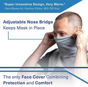 img 2 attached to 👥 Designer Reusable Face Cover - Matek Dik-Dik Grey Heather - Respiratory Protection with Safety Filter for Men, Women, and Kids