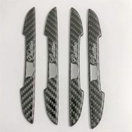 hubuish 4 pcs carbon fiber ultra-thin car door edge guard logo