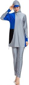 img 2 attached to XDXART Islamic Swimsuit Gradient Burkini