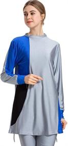 img 4 attached to XDXART Islamic Swimsuit Gradient Burkini