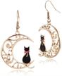 crescent cartoon animals earrings jewelry black logo