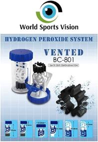 img 1 attached to 👁️ SPORTS WORLD VISION 3-Piece Hydrogen Peroxide Contact Lens Case: Easy-Carry, Vented Protective Barrel Container for Everyday Lens Cleaning