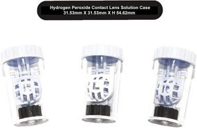 img 3 attached to 👁️ SPORTS WORLD VISION 3-Piece Hydrogen Peroxide Contact Lens Case: Easy-Carry, Vented Protective Barrel Container for Everyday Lens Cleaning