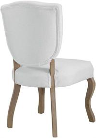 img 1 attached to 🪑 Modway Array White French Vintage Tufted Fabric Upholstered Dining Chair