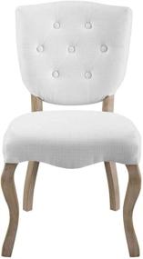 img 4 attached to 🪑 Modway Array White French Vintage Tufted Fabric Upholstered Dining Chair