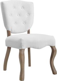 img 3 attached to 🪑 Modway Array White French Vintage Tufted Fabric Upholstered Dining Chair